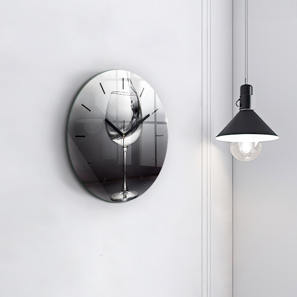 Kerek fali üvegóra Pohár bor
