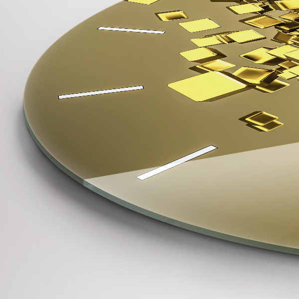 Kerek fali üvegóra Arany négyzetek