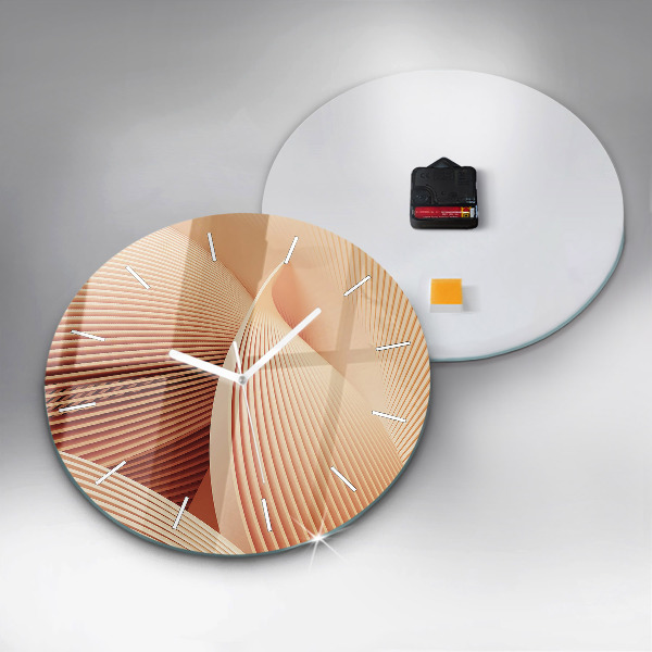 Kerek fali üvegóra Absztrakt hullám minta