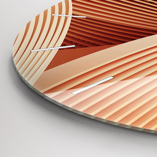 Kerek fali üvegóra Absztrakt hullám minta