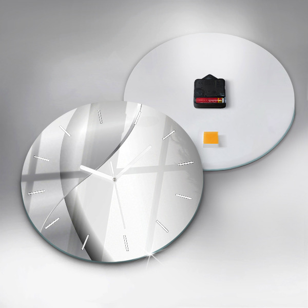 Kerek fali üvegóra Ezüst absztrakció