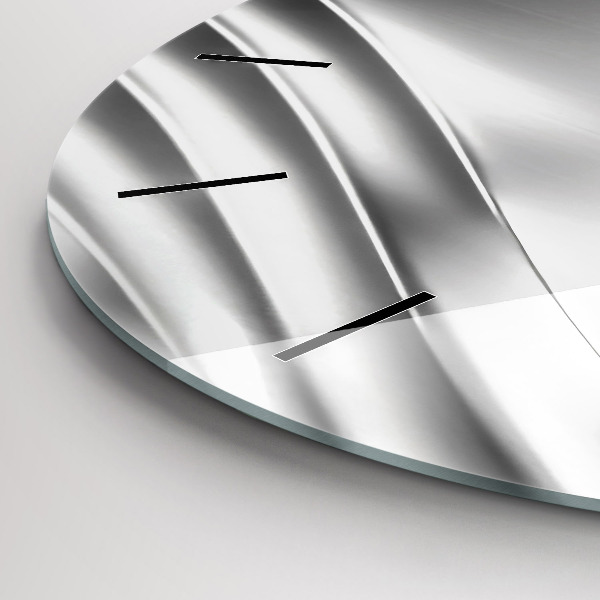 Kerek fali üvegóra Ezüst absztrakció