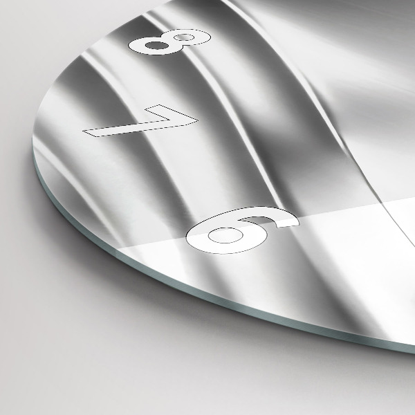 Kerek fali üvegóra Ezüst absztrakció