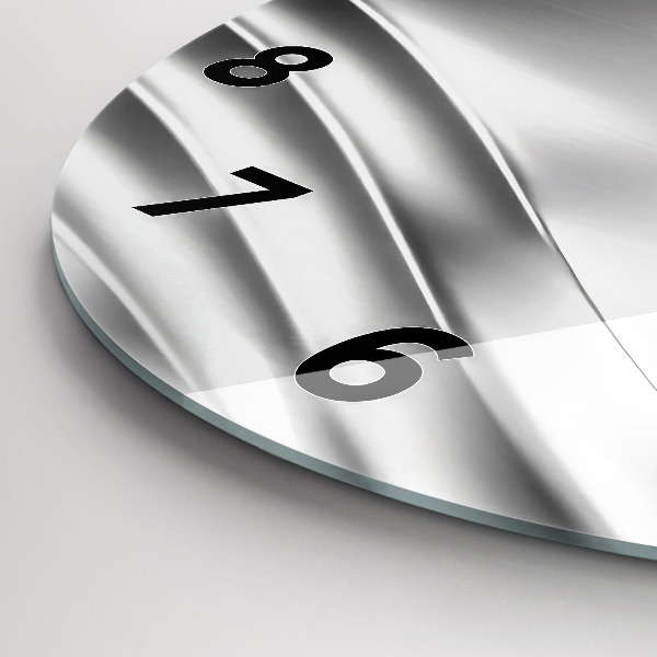 Kerek fali üvegóra Ezüst absztrakció