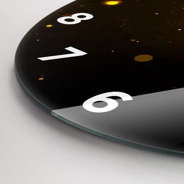 Kerek fali üvegóra Arany por