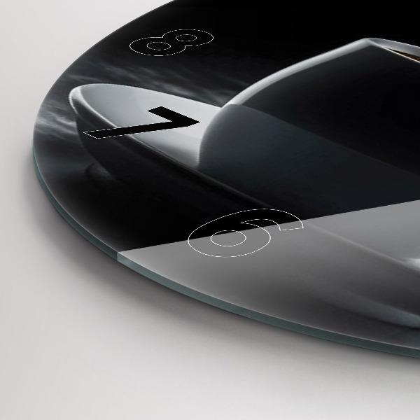 Kerek fali üvegóra Egy csésze fekete kávé