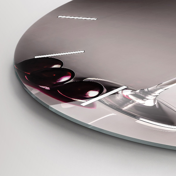 Kerek fali üvegóra Egy pohár vörösbor