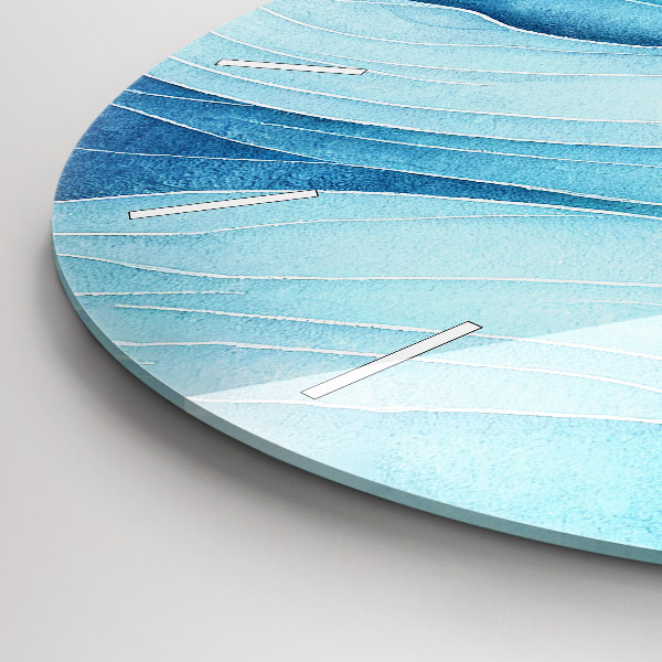 Kerek fali üvegóra Kék felhők