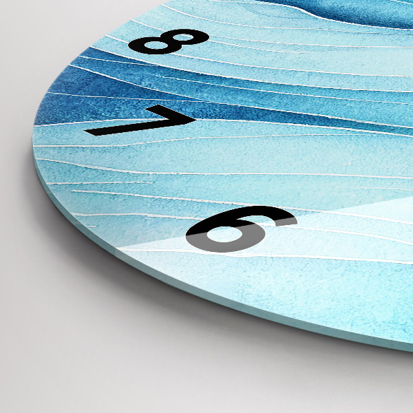 Kerek fali üvegóra Kék felhők