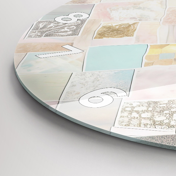 Kerek fali üvegóra Színes csempe