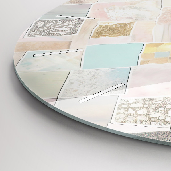 Kerek fali üvegóra Színes csempe