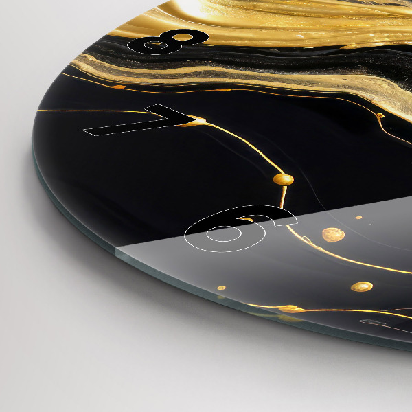 Kerek fali üvegóra Arany márvány