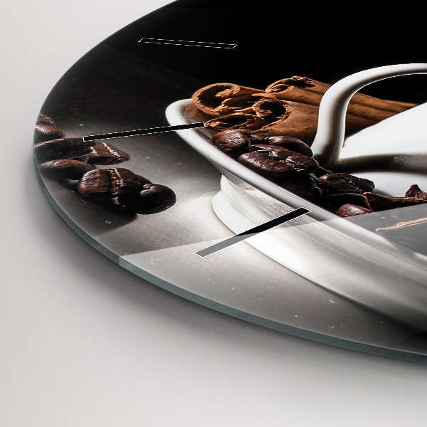 Kerek fali üvegóra Egy csésze kávét