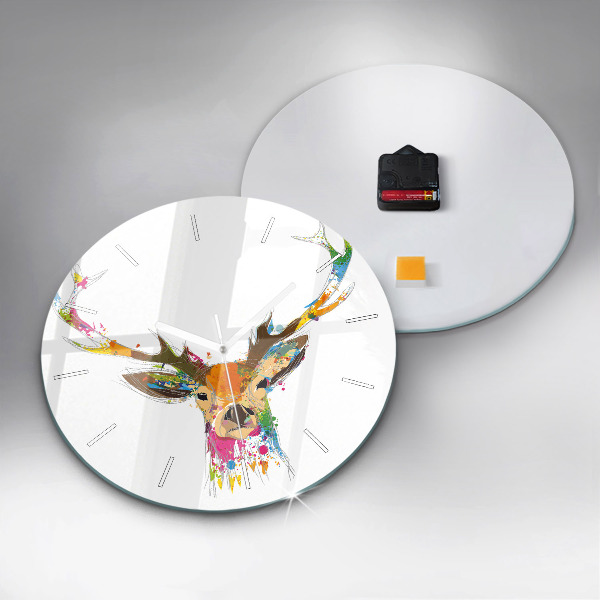 Kerek fali üvegóra Szarvasfej