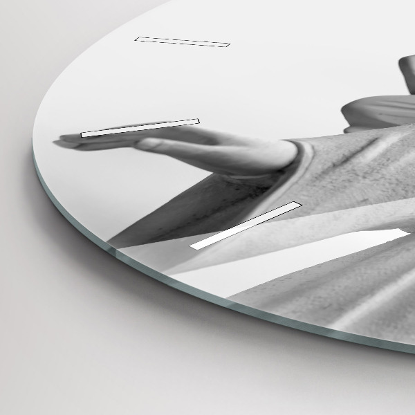 Kerek fali üvegóra Öreg angyal szobor