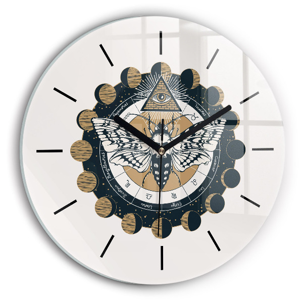 Kerek fali üvegóra Holdfázisok és a szem