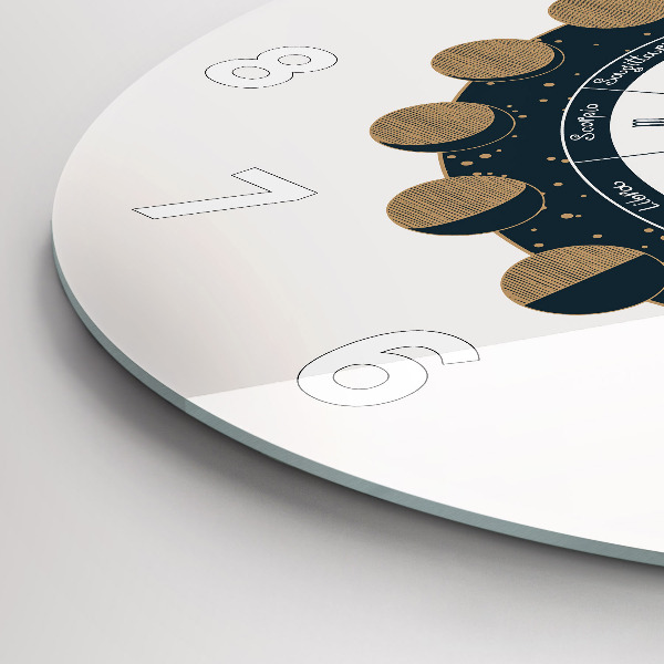 Kerek fali üvegóra Holdfázisok és a szem