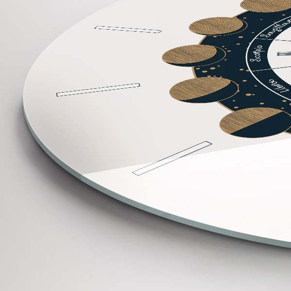 Kerek fali üvegóra Holdfázisok és a szem