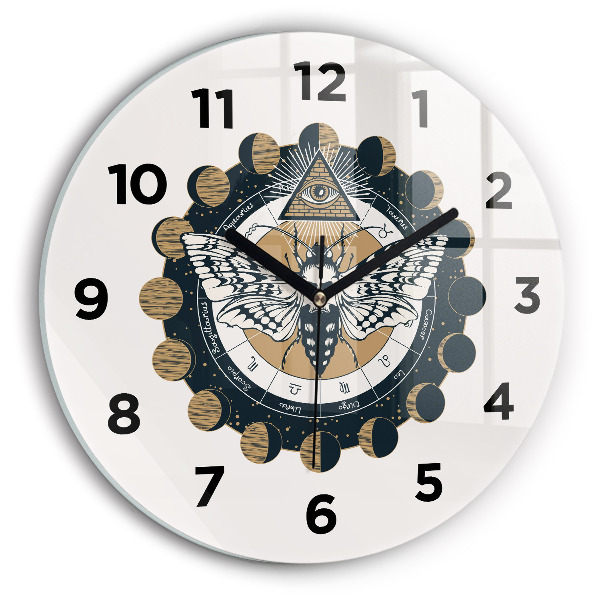 Kerek fali üvegóra Holdfázisok és a szem