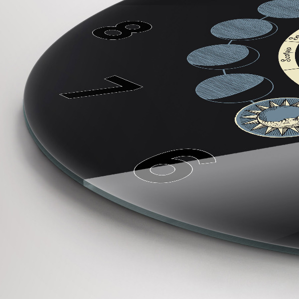 Kerek fali üvegóra Holdfázisok