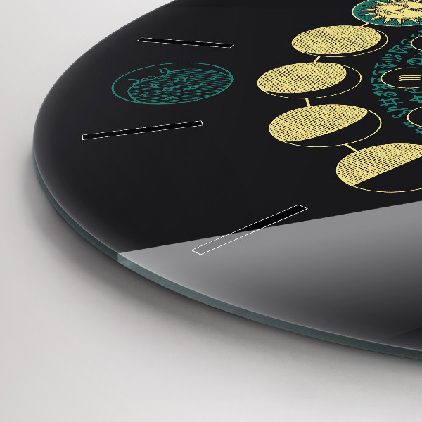 Kerek fali üvegóra Holdfázisok