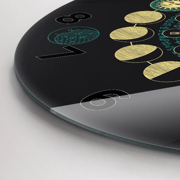 Kerek fali üvegóra Holdfázisok