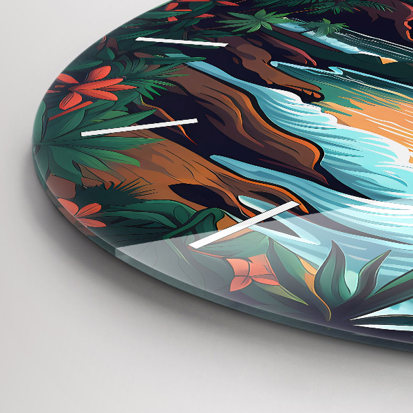 Kerek fali üvegóra Mesebeli naplemente