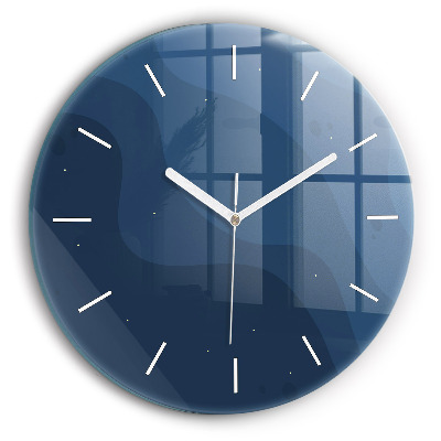 Kerek fali üvegóra Kék hullámok