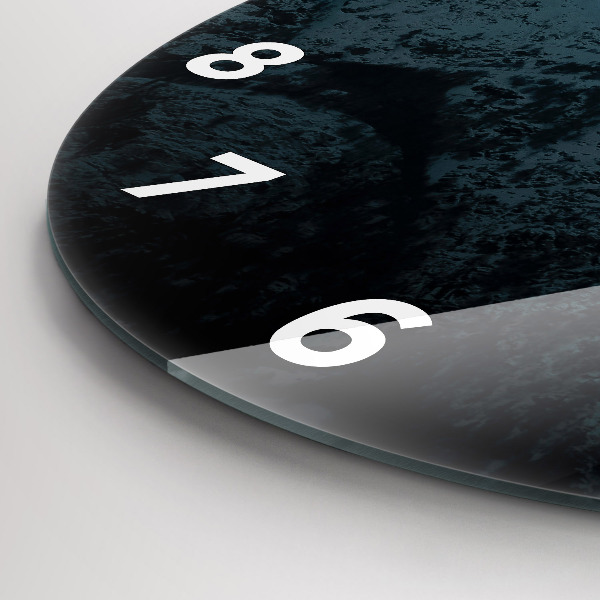 Kerek fali üvegóra Naplemente a hegyekben