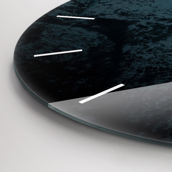 Kerek fali üvegóra Naplemente a hegyekben