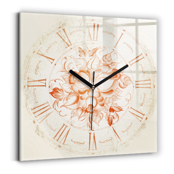 Szögletes üvegóra Római motívum