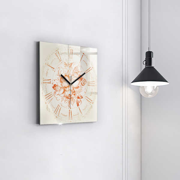 Szögletes üvegóra Római motívum