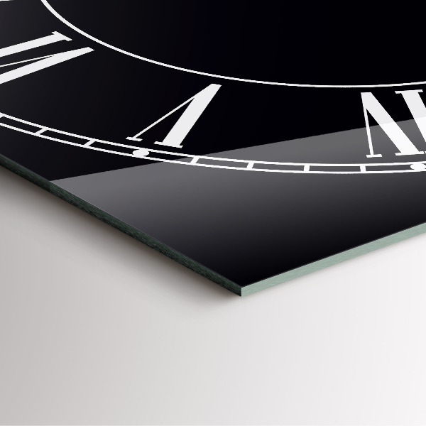 Szögletes üvegóra Fekete római számok