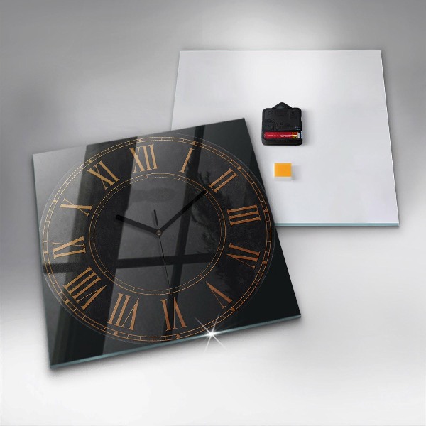 Szögletes üvegóra Régi római számok