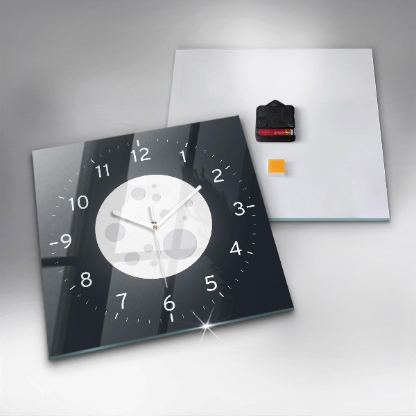 Szögletes üvegóra Telihold