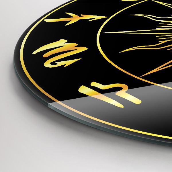 Kerek üvegóra Arany állatövi jelek