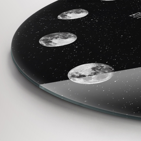 Kerek üvegóra Holdfázisok és felirat